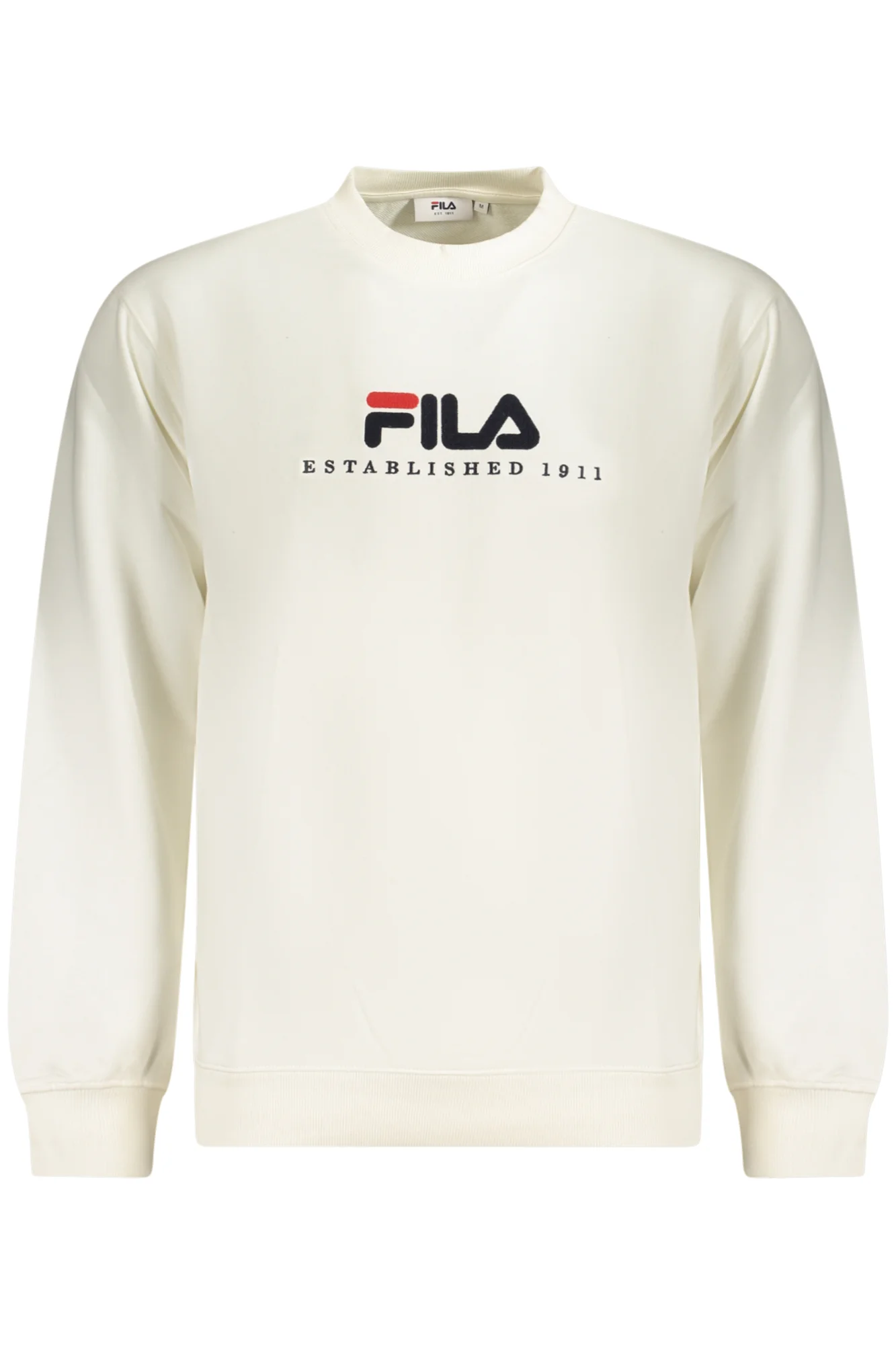 Мъжки бял суитшърт с цип FILA