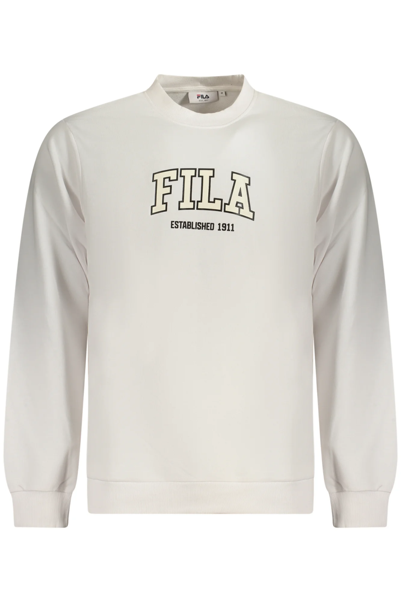 Мъжки бял суитшърт с цип FILA