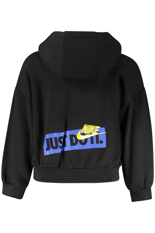 Детски черен суитшърт с цип NIKE