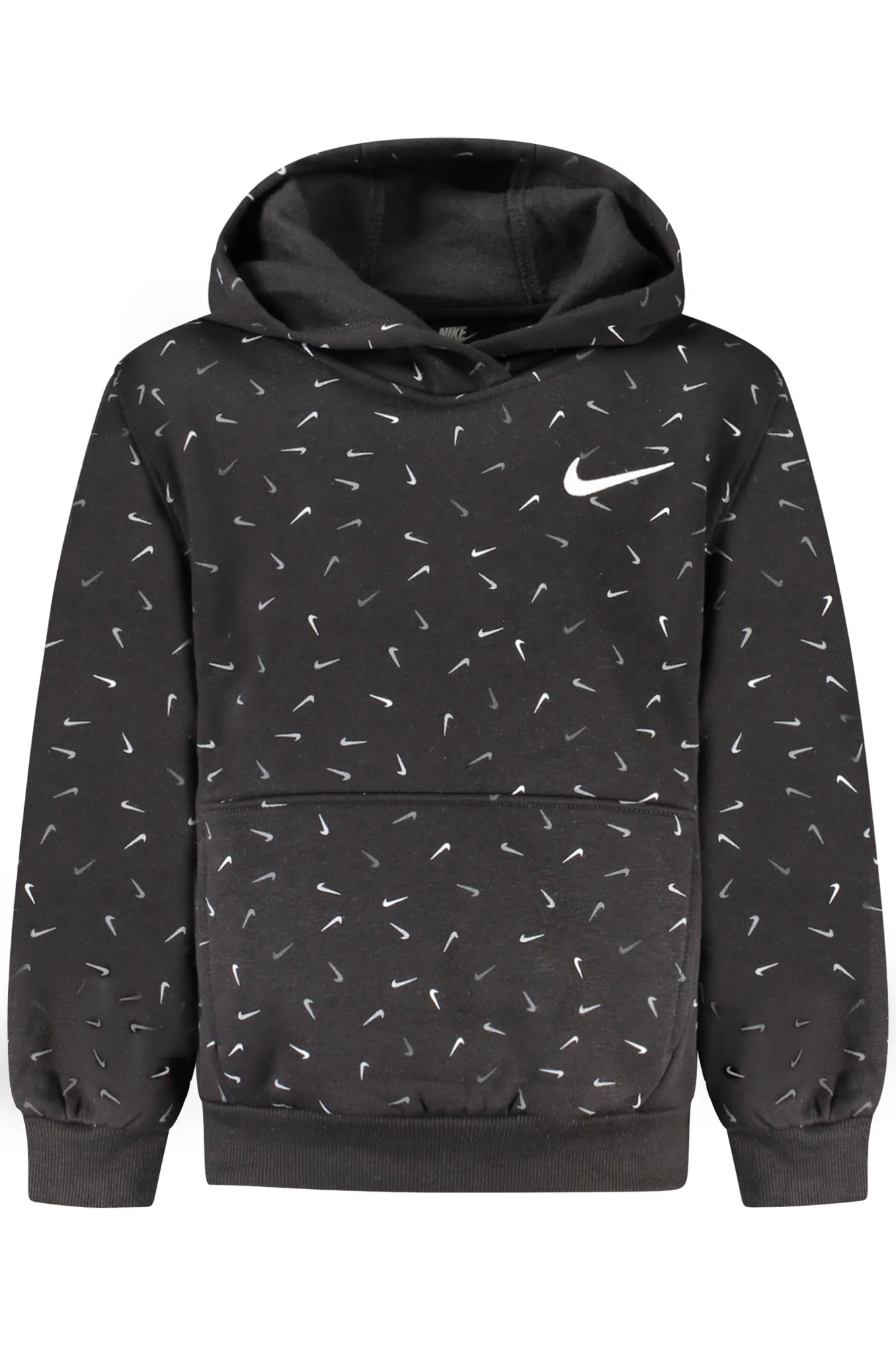 Детски черен суитшърт с цип NIKE
