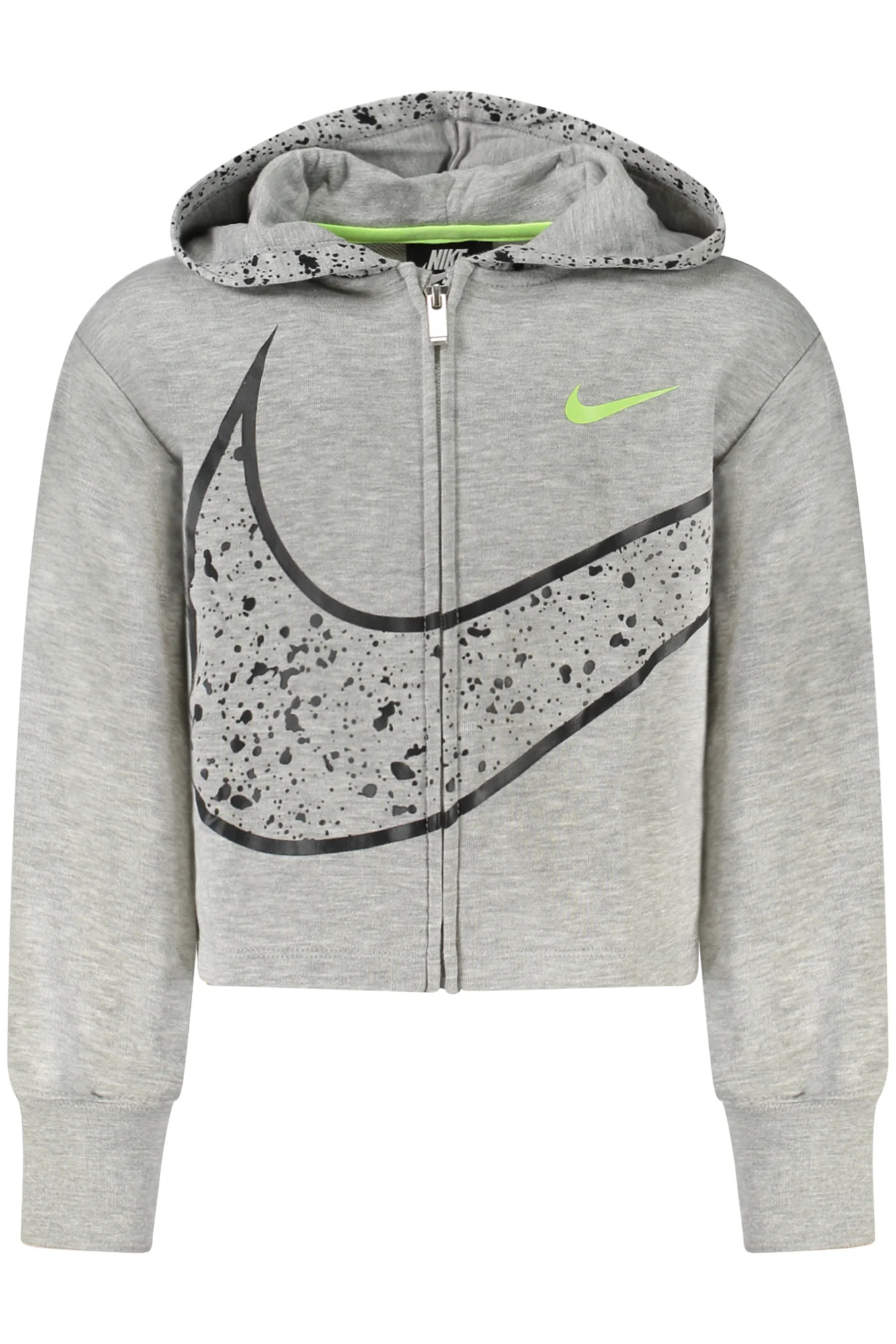NIKE суичър с цип за момичета, сив