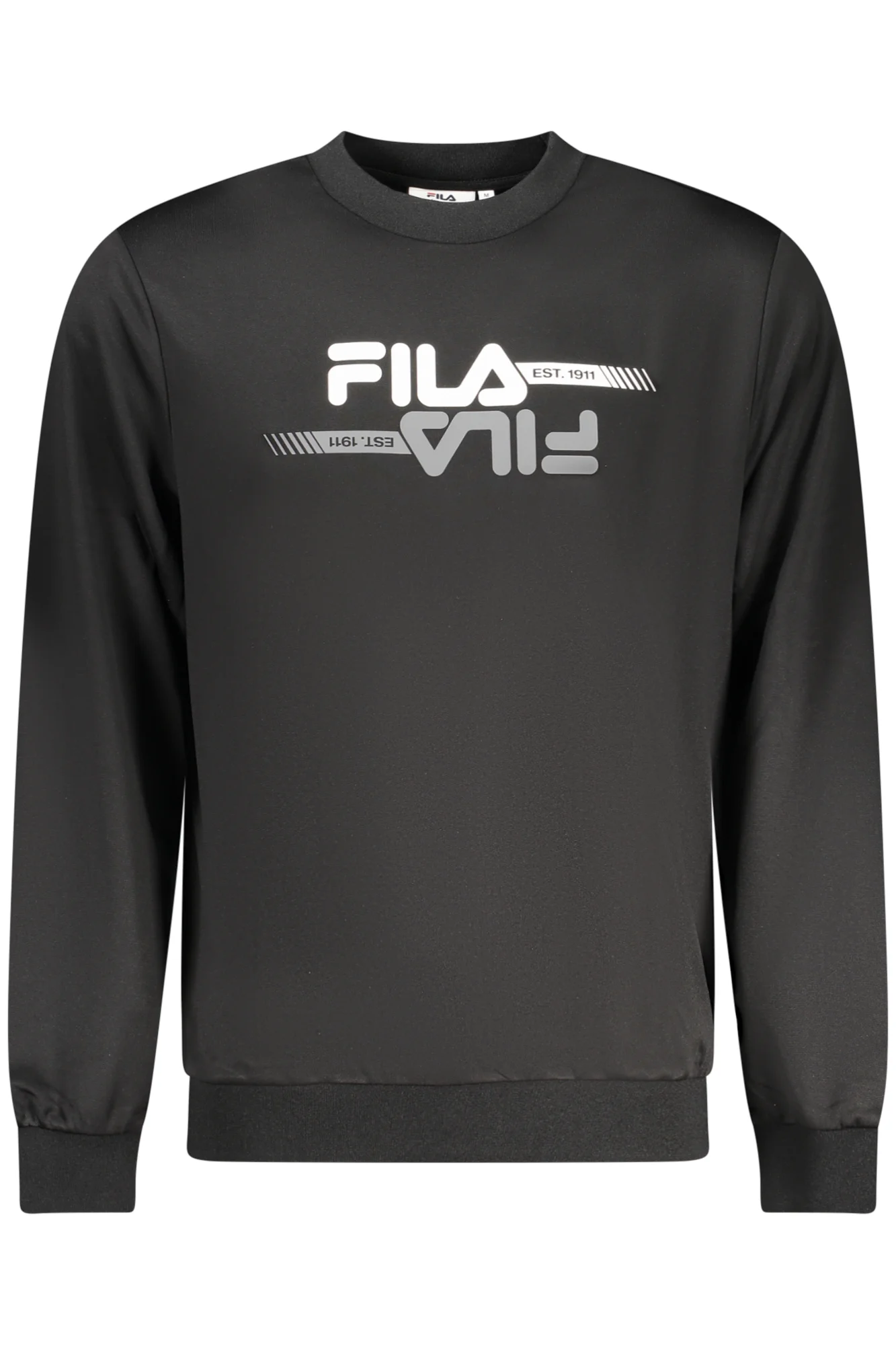 Мъжки черен суитшърт с цип FILA