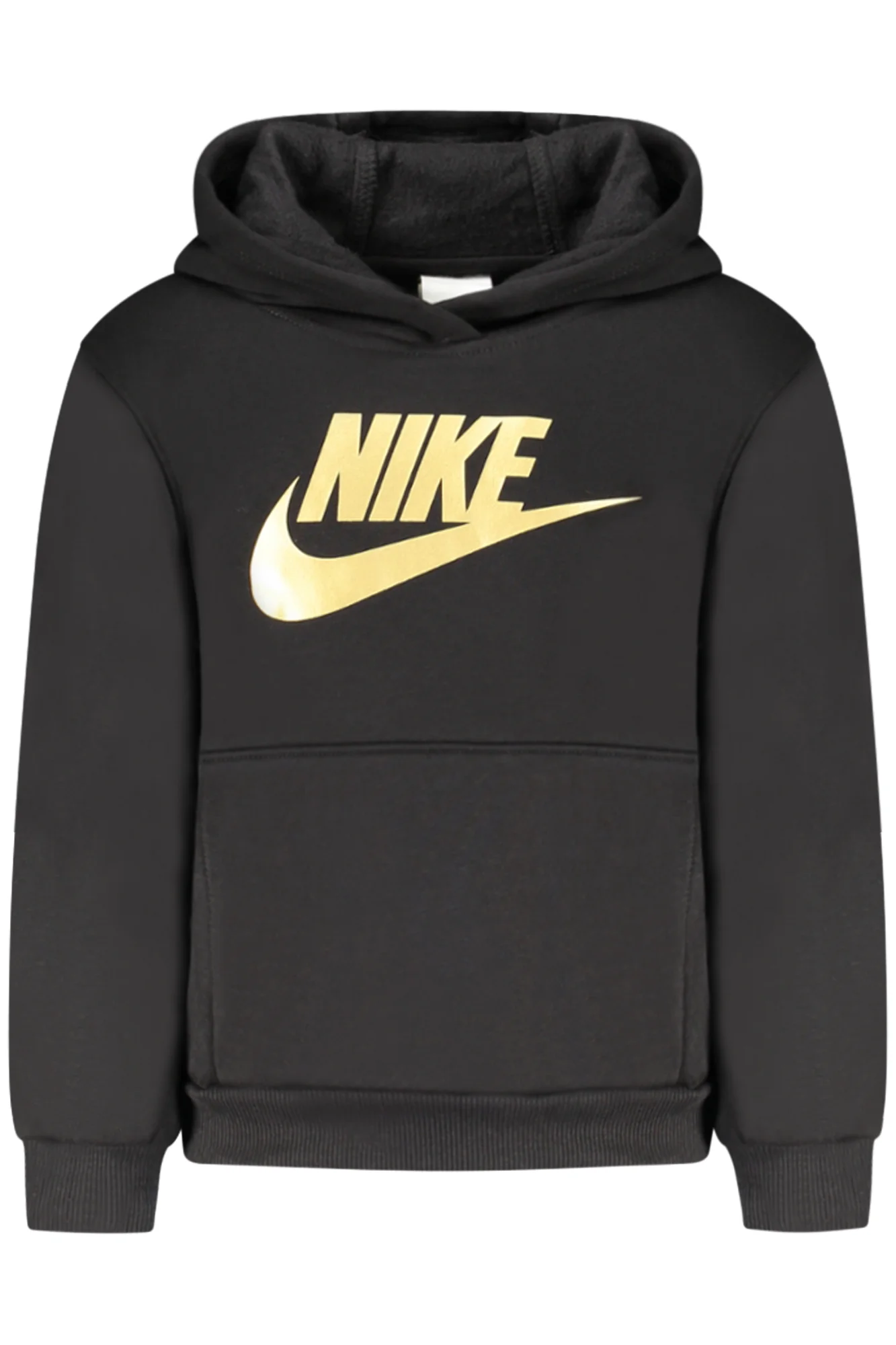 Детски черен суитшърт с цип NIKE