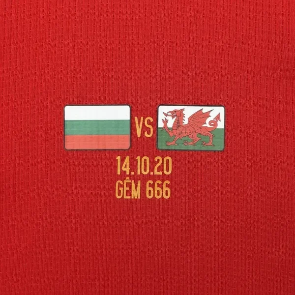 2020 MATCH-ISSUED Wales Home Kit (S) Connor Roberts