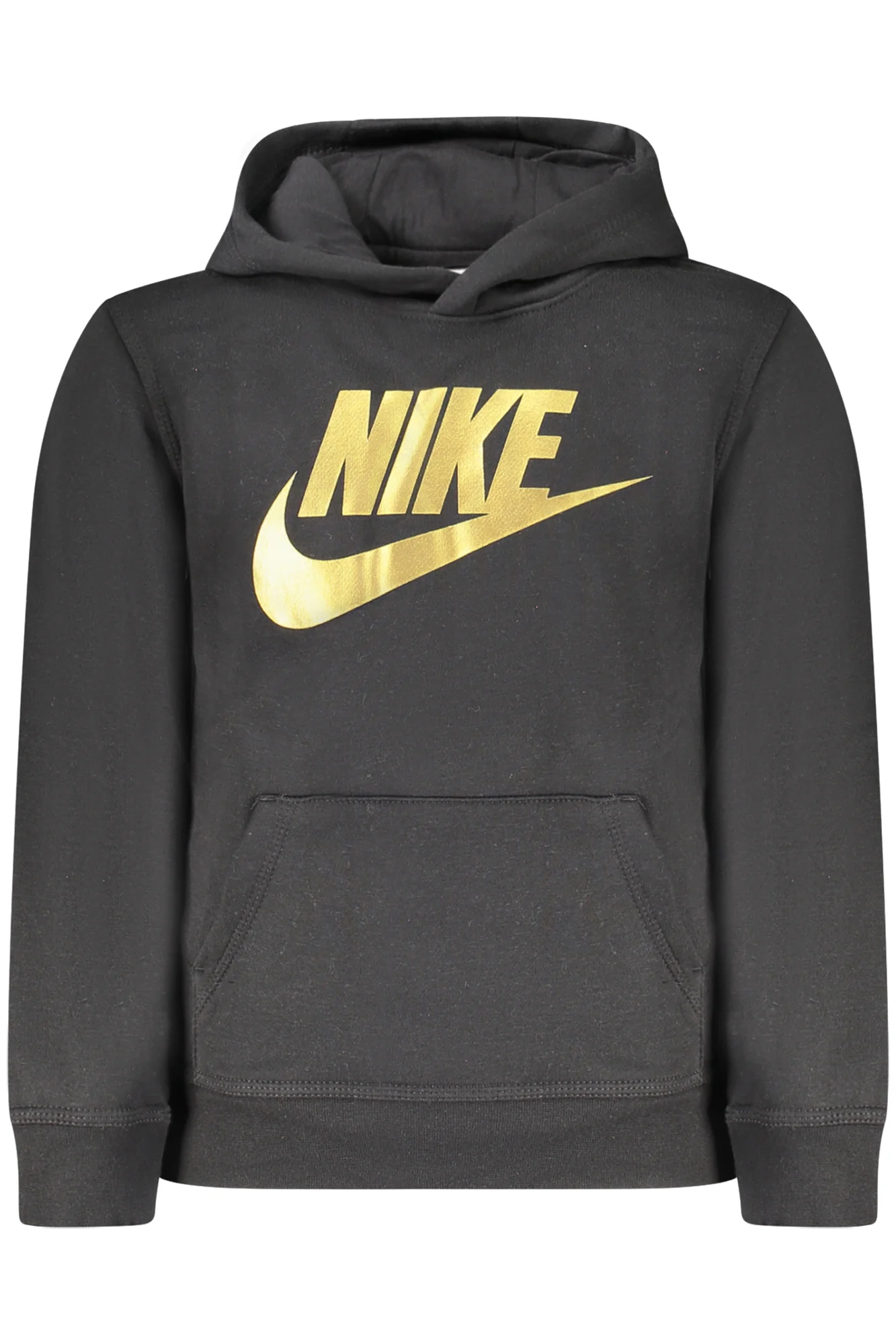 Детски черен суитшърт с цип NIKE