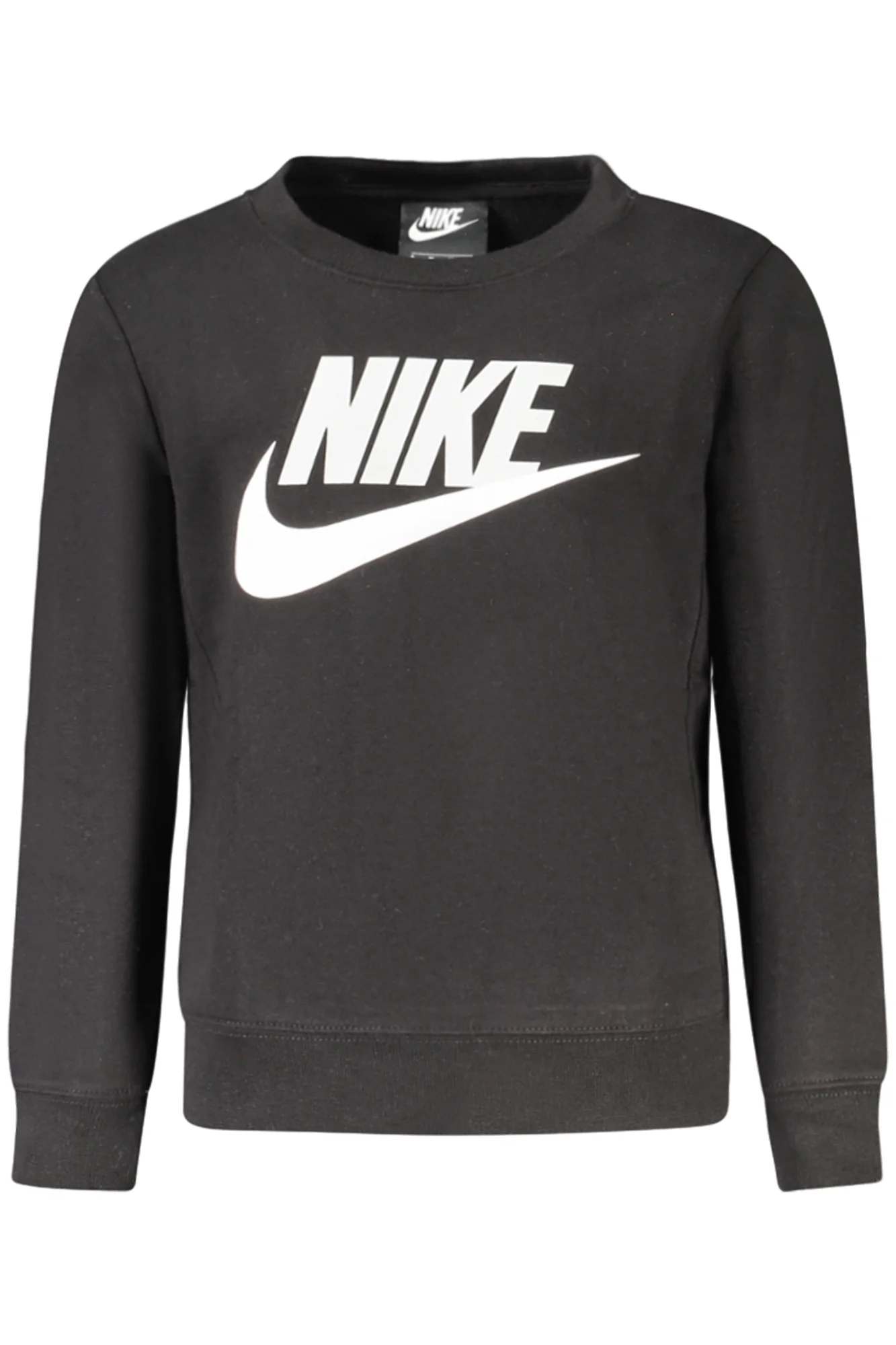 Детски черен суитшърт с цип NIKE