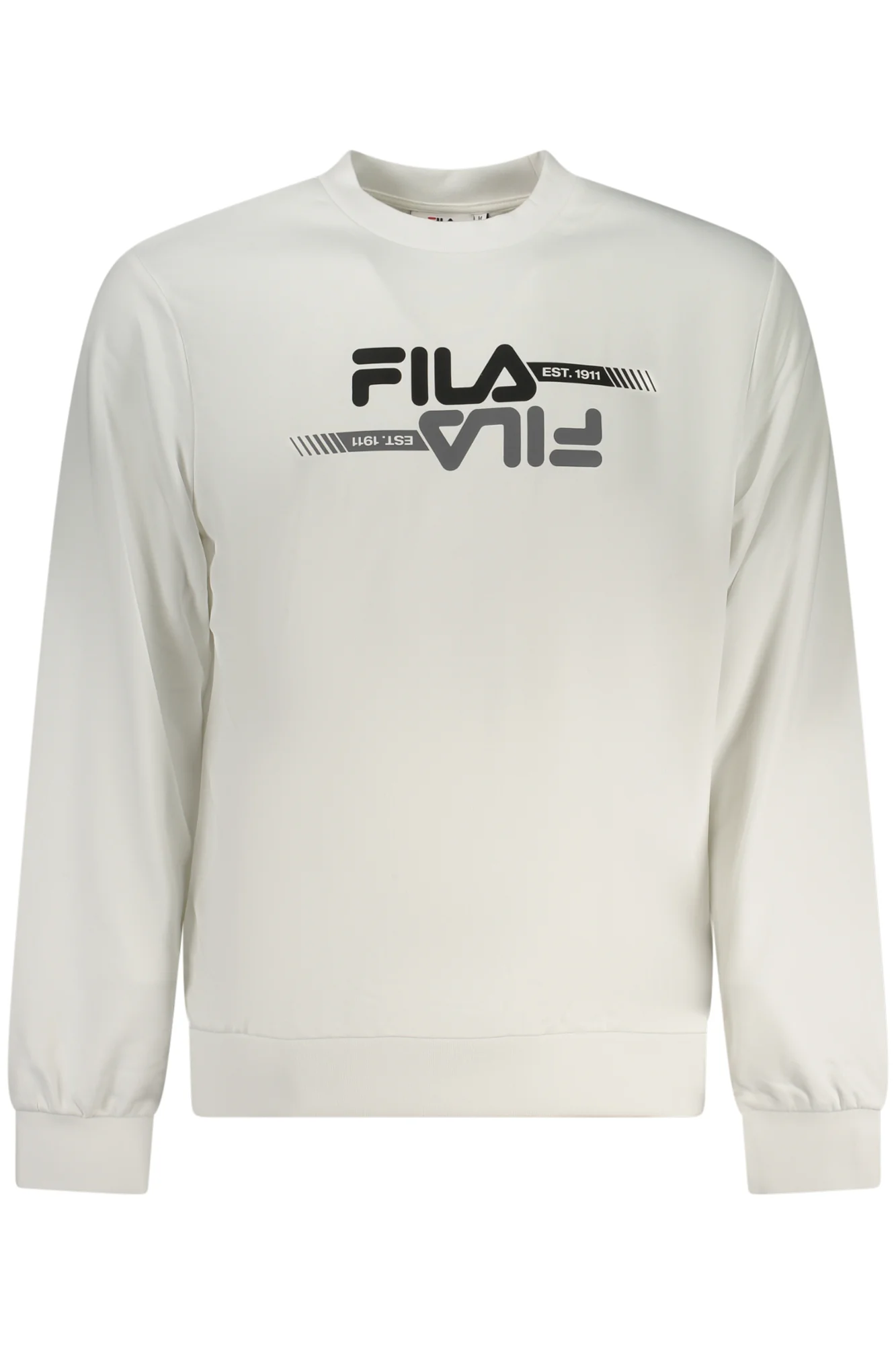 Мъжки бял суитшърт с цип FILA