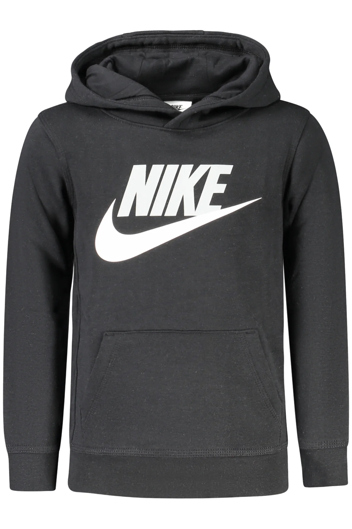 Детски черен суитшърт с цип NIKE